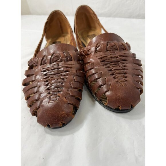 Predictions Leather Collections Women's Mule Woven Slip On Brown Sz 7.5 - Picture 11 of 12